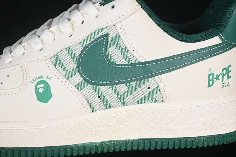 All categories Nk Air Force 1 Air Force series Nk Air Force 1 Low Air Force low top Nike Air Force 1'07 Low BAPE joint milky white mint Air Force 1 low top casual sneakers DK0188-089